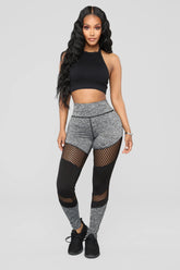Krysten Active Leggings - Grey Fashion Nova